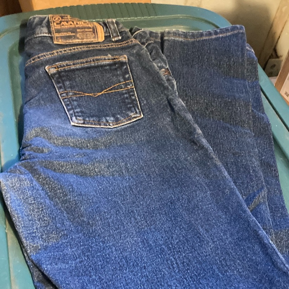 Cavarica Vintage Classic Blue Denim Jeans